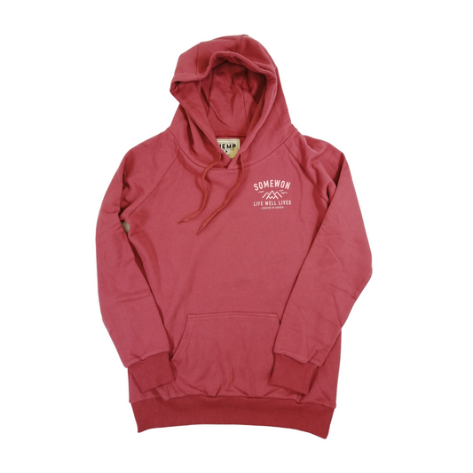 WOMEN'S CREATED HEMP HOODIE, ROSE
