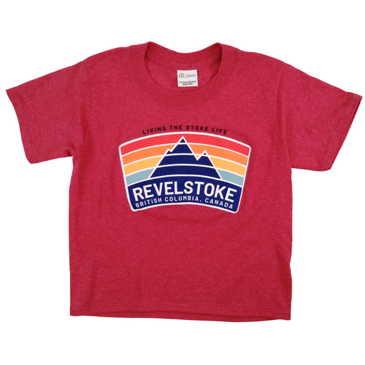 YOUTH RAINBOW T SHIRT, RED