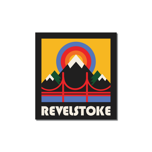 Revelstoke Bridge Sticker, Square