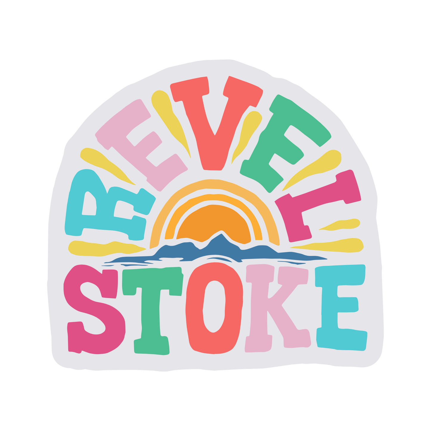 Sunset Sticker, Multiple Colours, Pack of 50